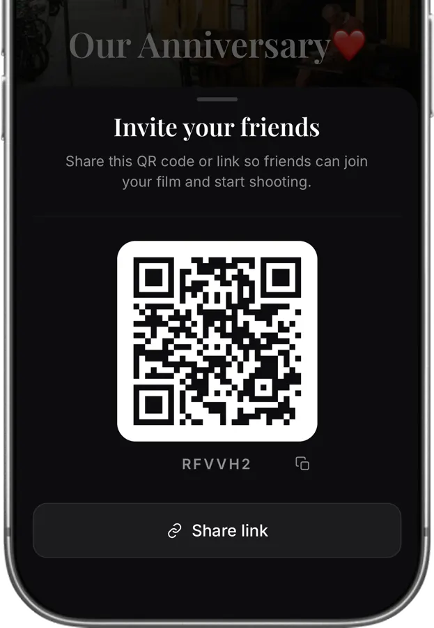 Inviting friends to join a Memoir film